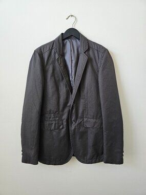 JULES Grey 2 Button Lined Sport Jacket Coat Secret Pockets Men's Large